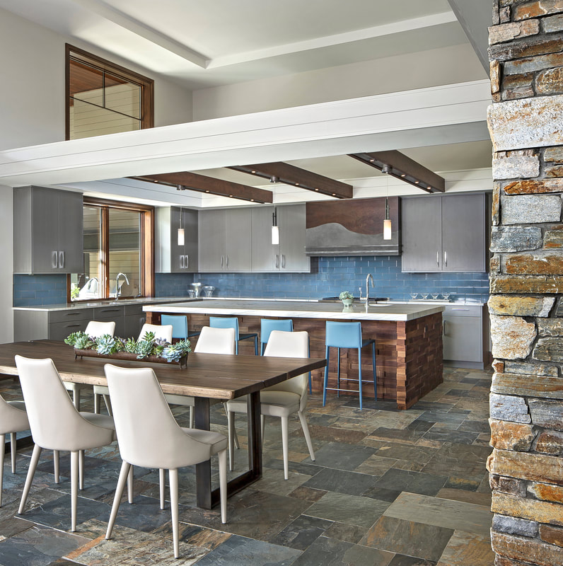 Mid-Century Modern Kitchen - Luxe Homes Design Build - Birmingham, Michigan